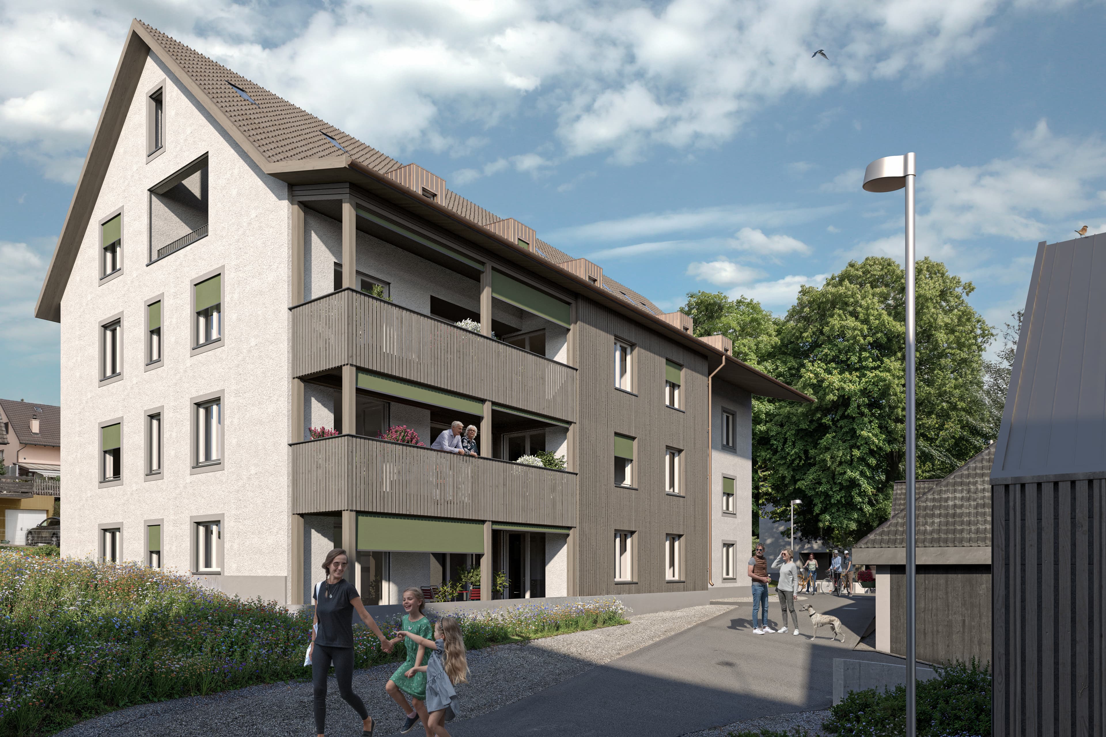 Arisdorf Linden Mühle Visualisierung vom Reihenhaus