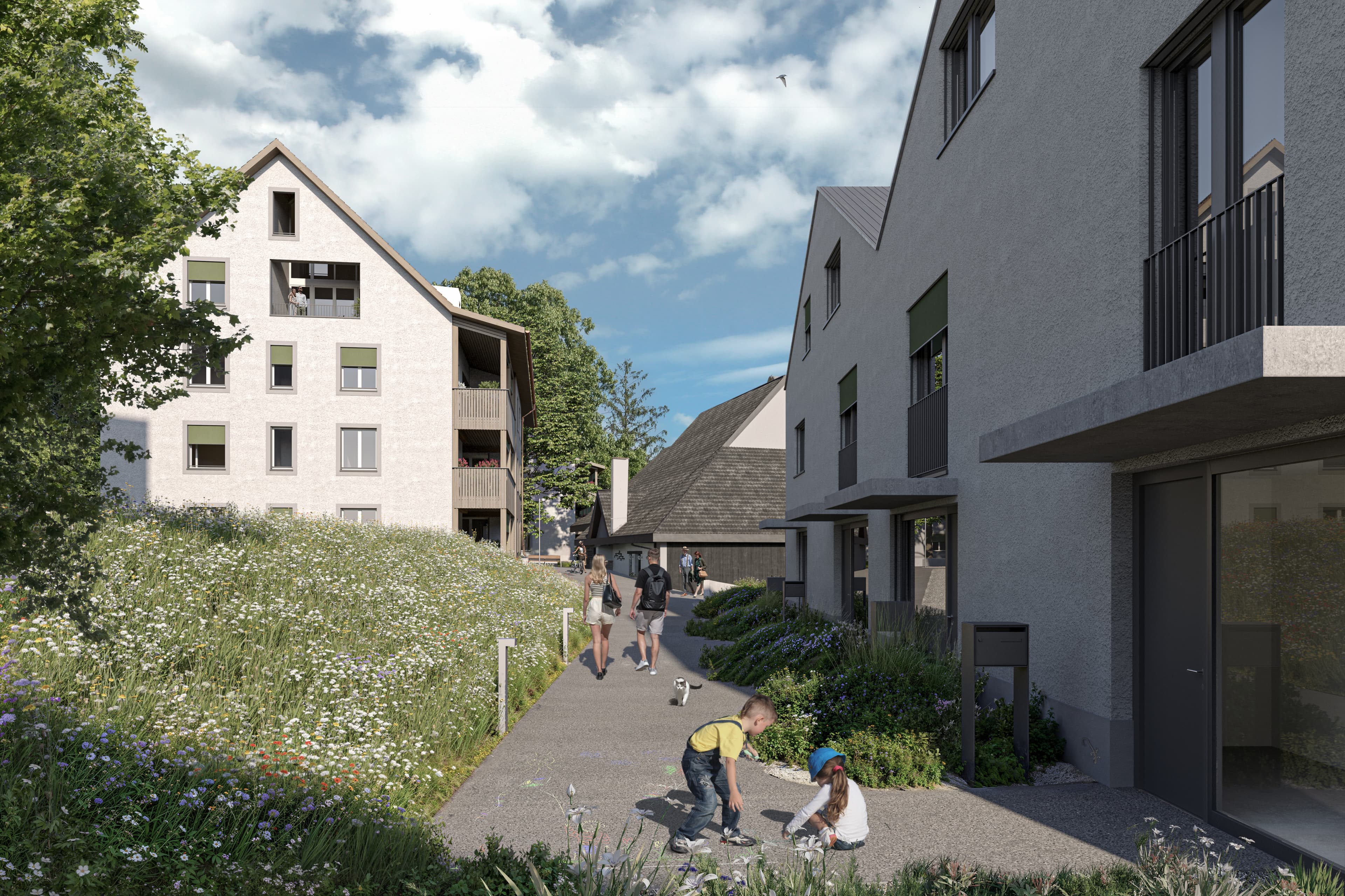Arisdorf Linden Mühle Visualisierung vom Reihenhaus